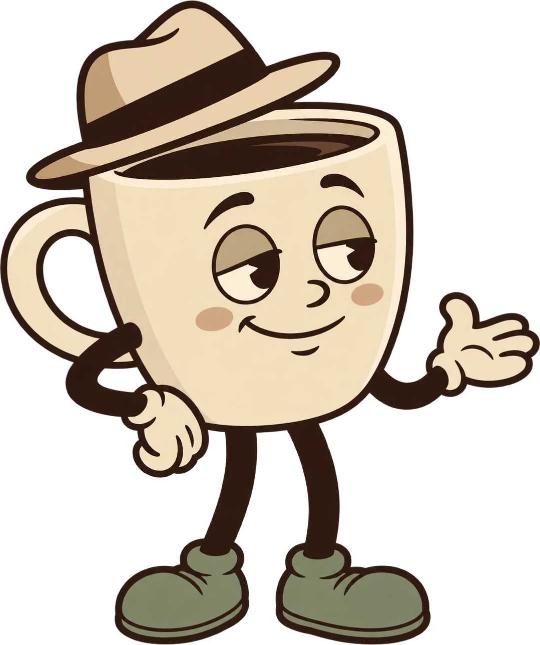 Taza de café con sombrero, la mascota de Celic